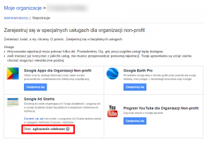 Zgłoszenie do Google Ad Grants - NGO